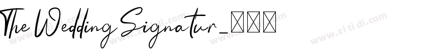 The Wedding Signatur字体转换 The Wedding Signatur字体转换